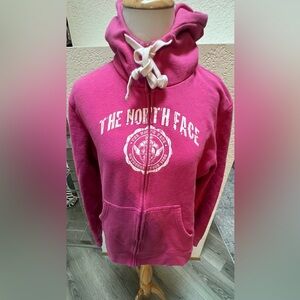 North Face Pink Zip Up Hoodie